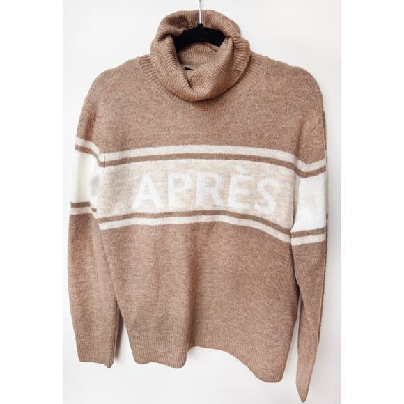 New Halogen Nordstrom Apres Ski Turtleneck Sweater Beige Cream Cozy Pullover (M) - Picture 1 of 3